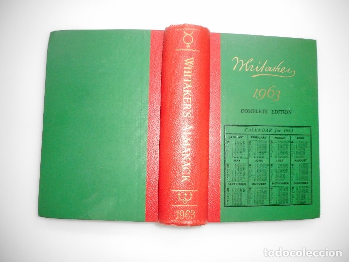 Libros: Whitaker&acute;s  Almanack 1963 (Ingl&eacute;s)    Y96623 - Foto 1