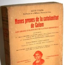 Libros: NOVES PROVES DE LA CATALANITAT DE COLOM - ULLOA, LLUIS