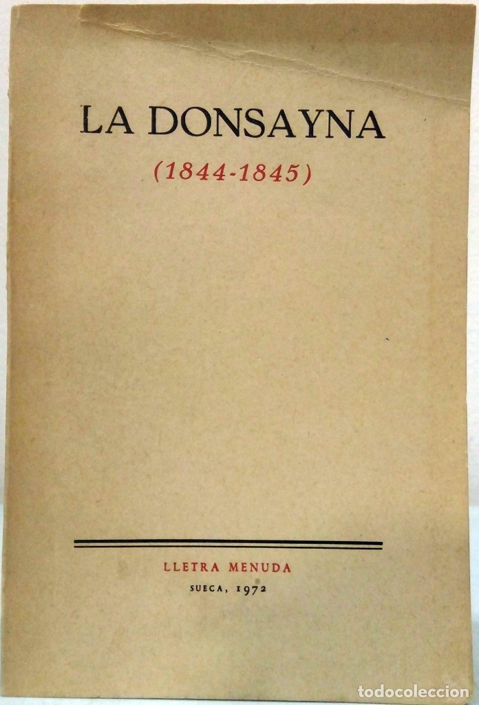 Libros: LA DONSAYNA (1844-1845). LESTEL, 1972. - Foto 1