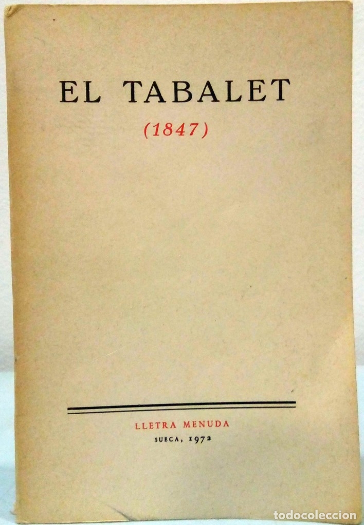 Libros: EL TABALET (1847). LESTEL, 1972. - Foto 1