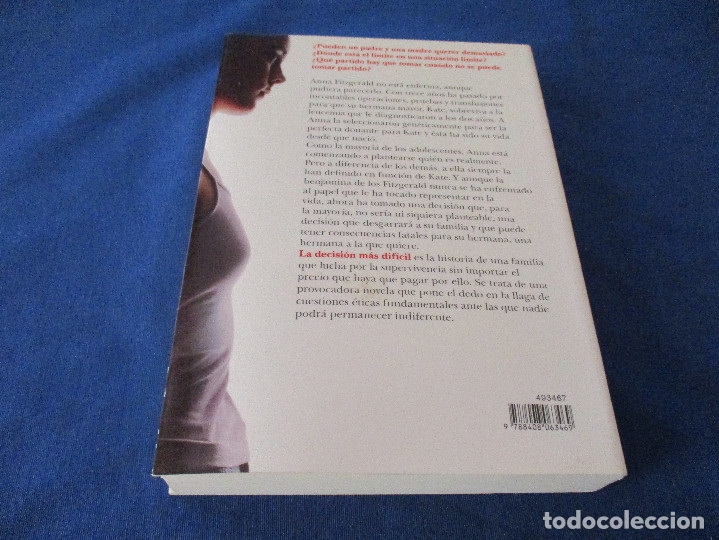 Libros: JODI PICOULT - LA DECISI&Oacute;N M&Aacute;S DIF&Iacute;CIL - PRIMERA EDICI&Oacute;N 2006 - Foto 3