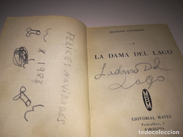 Libros: LA DAMA DEL LAGO - RAYMOND CHANDLER EDIT. MATEU REF. GAR 84 - Foto 3