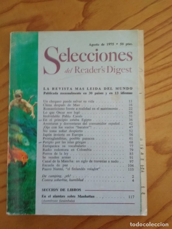 Libros: SELECCIONES DEL READERS DIGEST - AGOSTO 1975 - Foto 1