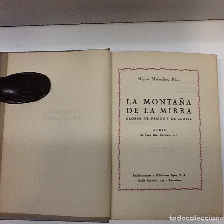 Libros: LA MONTA&Ntilde;A DE LA MIRRA MIGUEL MELENDRES - Foto 2