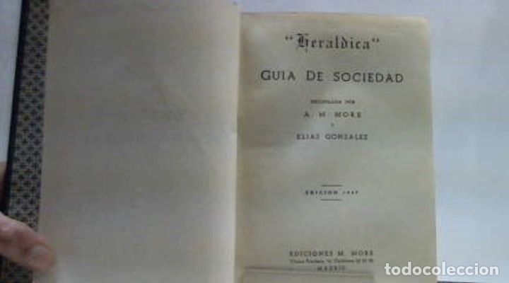 Libros: HERALDICA GUIA DE SOCIEDAD 1947 - Foto 1
