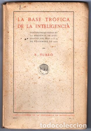 Libros: La base tr&oacute;fica de la inteligencia - TURR&Oacute;, R. - Foto 1