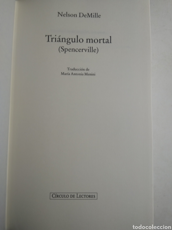 Libros: TRIANGULO MORTAL/NELSON DEMILLE - Foto 2
