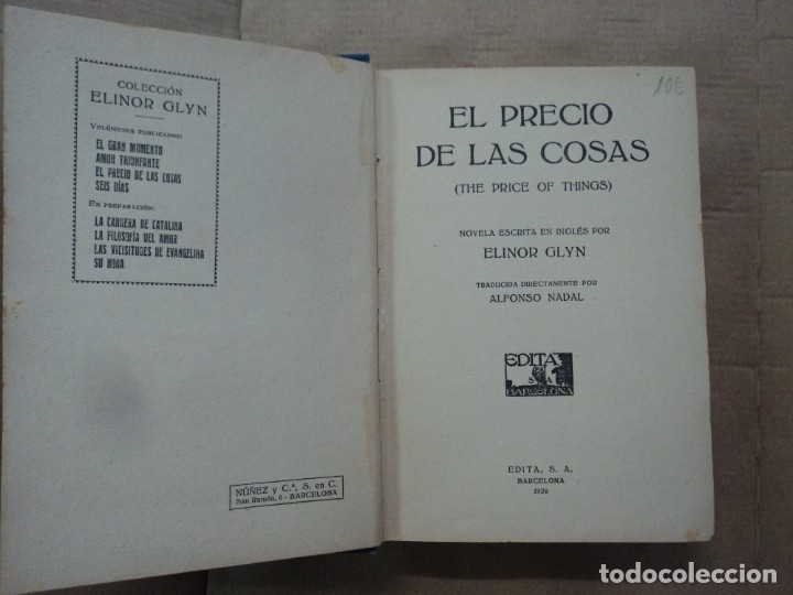 Libros: El precio de las cosas - Elinor Glyn - Foto 3