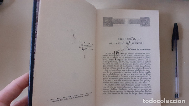 Libros: VOLVIENDO A MATUSALEN. BERNARD SHAW. REENCUADERNADO - Foto 5