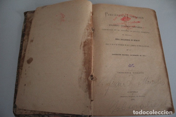 Libros: PRECEPTIVA LITERARIA EDUARDO SANCHEZ CASTA&Ntilde;ER - Foto 1