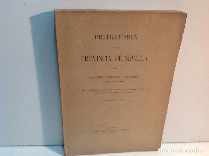 Libros: PREHISTORIA DE LA PROVINCIA DE SEVILLA 1894 CANDAU Y PIZARRO FELICIANO 1894
