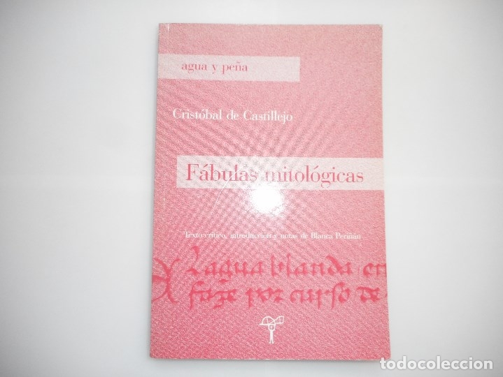 Libros: CRIST&Oacute;BAL DE CASTILLEJO     F&aacute;bulas mitol&oacute;gicas     Y96906 - Foto 1