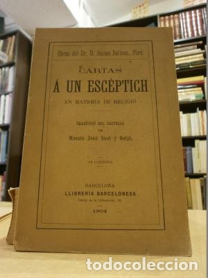 Libros: CARTAS &Aacute; UN ESC&Eacute;PTICH EN MATERIA DE RELIGI&Oacute;. - BALMES - Foto 1