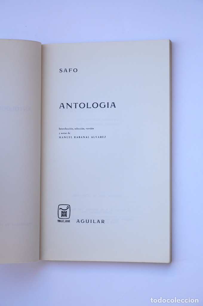 Libros: Safo. Antolog&iacute;a - SAFO - Foto 2