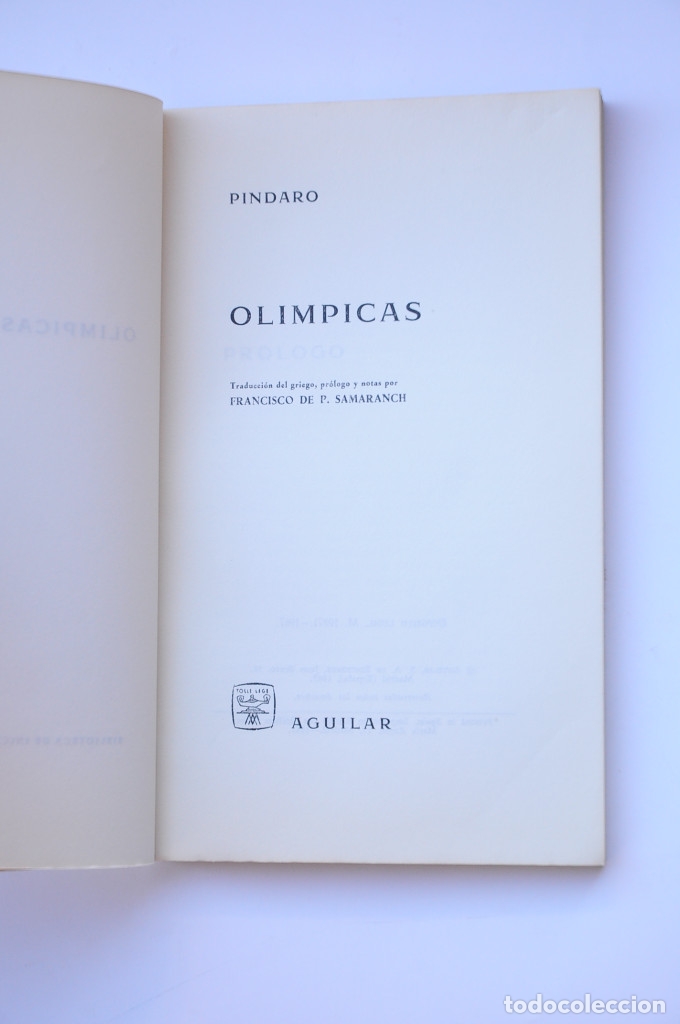 Libros: Ol&iacute;mpicas - P&Iacute;NDARO - Foto 2