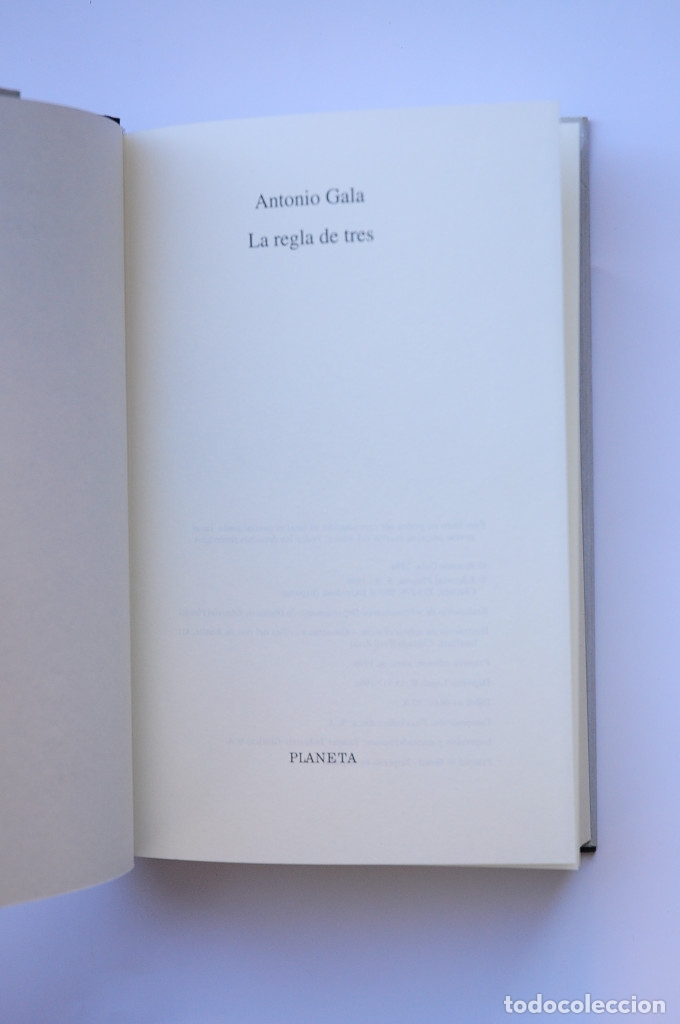 Libros: La regla de tres - GALA, Antonio - Foto 3