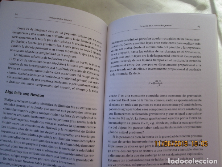 Libros: PERSIGUIENDO A EINSTEIN - DE LA INTUICI&Oacute;N A LAS ONDAS GRAVITATORIAS - AC&Iacute;N - 2016. - Foto 4