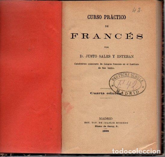 Libros: CURSO PRACTICO DE FRANCES. - SALES Y ESTEBAN, Justo.