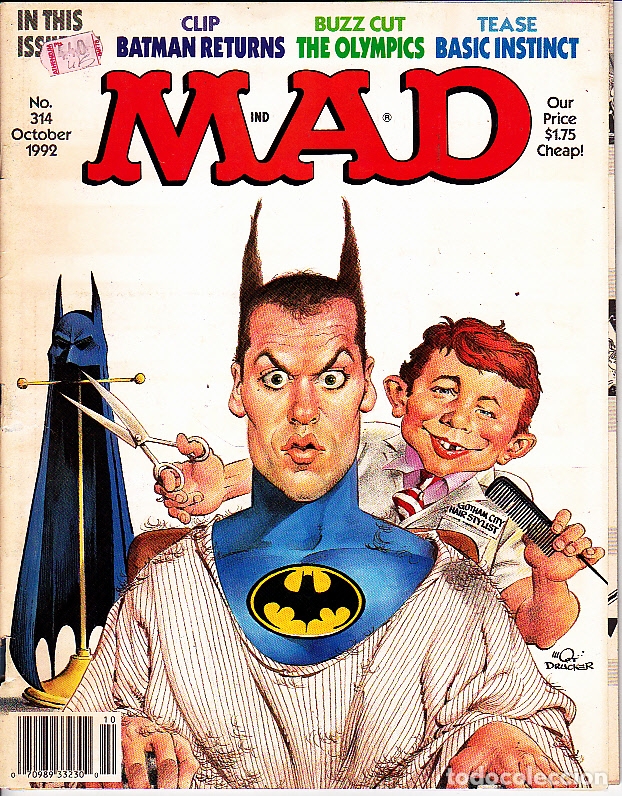 Libros: MAD. NUMBER 314. OCTOBER 1992. - REVISTA. - Foto 1