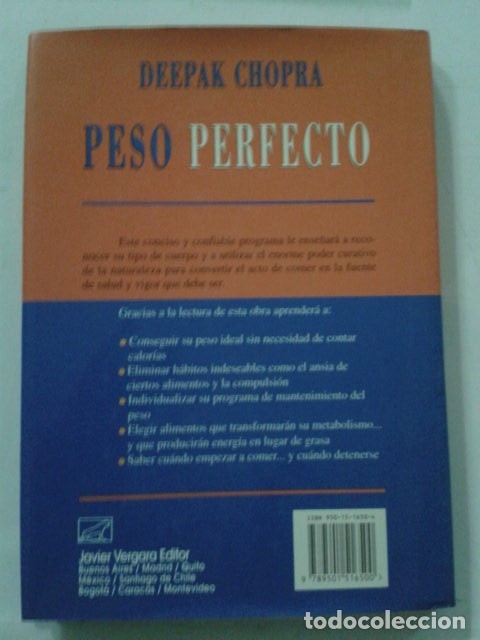 Libros: Peso perfecto. Deepak Chopra - Foto 2