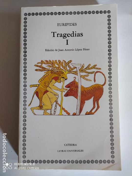 Libros: EURIPIDES TRAGEDIAS I CATEDRA LETRAS UNIVERSALES - Foto 1