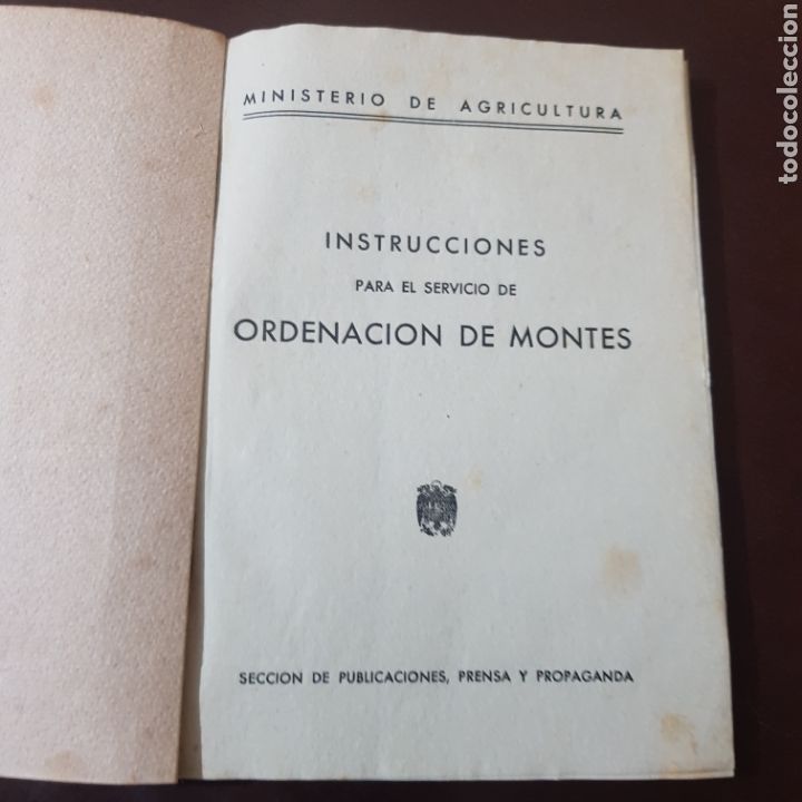 Libros: INSTRUCCIONES PARA EL SERVICIO DE ORIENTACION DE MONTES - Foto 2