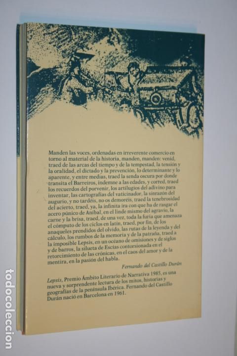 Libros: LEPSIS (Fernando del Castillo) *** LIBRO Editorial ANTHROPOS (1985) *** - Foto 2