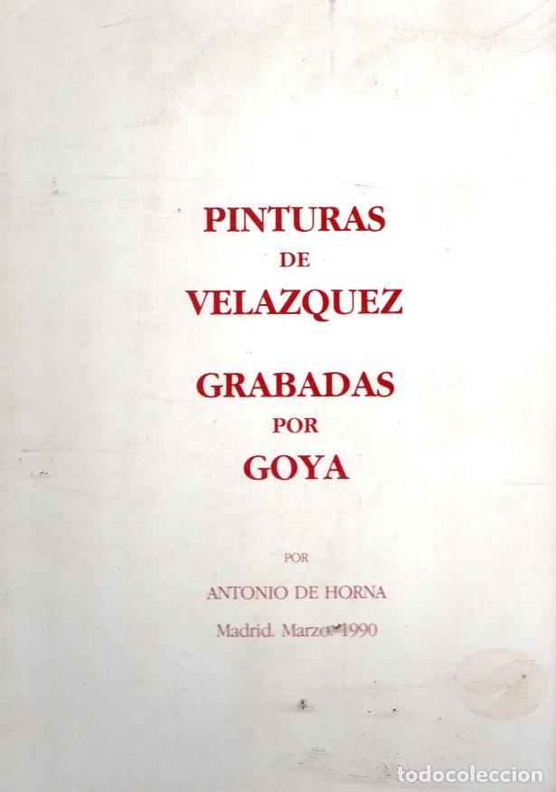 Libros: Pinturas de Vel&aacute;zquez grabadas por Goya - NO CONSTA AUTOR