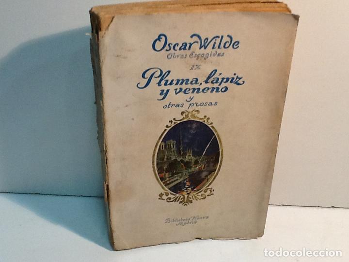 Libros: PLUMA LAPIZ Y VENENO WILDE OSCAR 193? - Foto 1