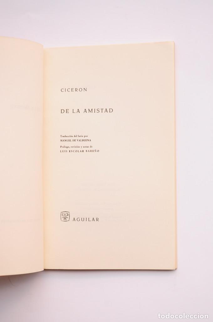 Libros: De la amistad - CICER&Oacute;N - Foto 2
