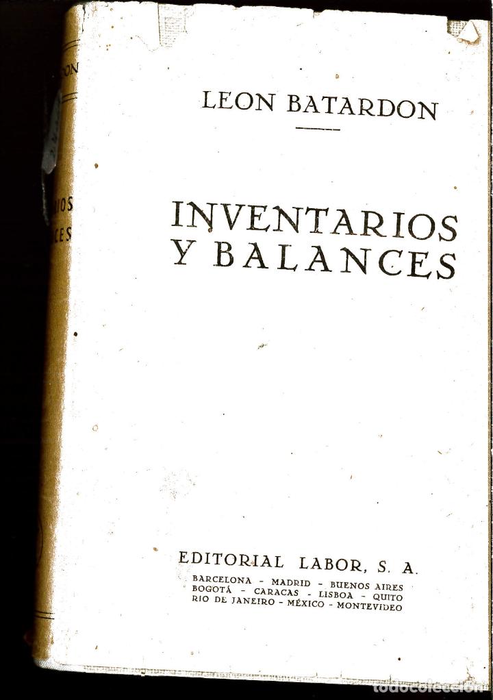 Libros: INVENTARIOS Y BALANCES - LEON BATARDON - Foto 1