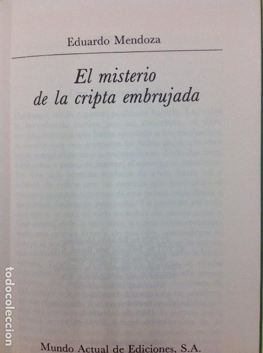Libros: El misterio de la cripta embrujada Eduardo Mendoza - Foto 1