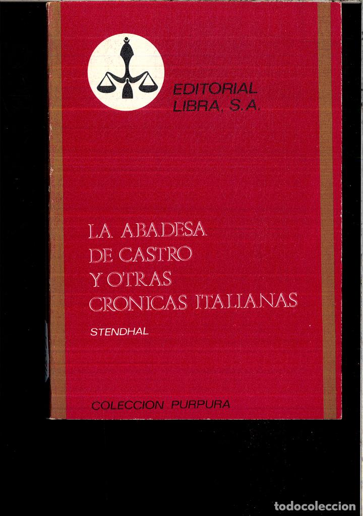 Libros: LA ABADESA Y OTRAS CRONICAS ITALIANAS - STENDHAL - Foto 1