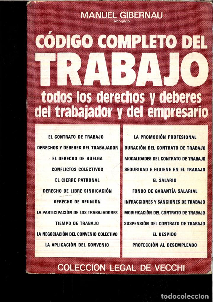 Libros: CODIGO COMPLETO DEL TRABAJO - MANUEL GIBERNAU - Foto 1
