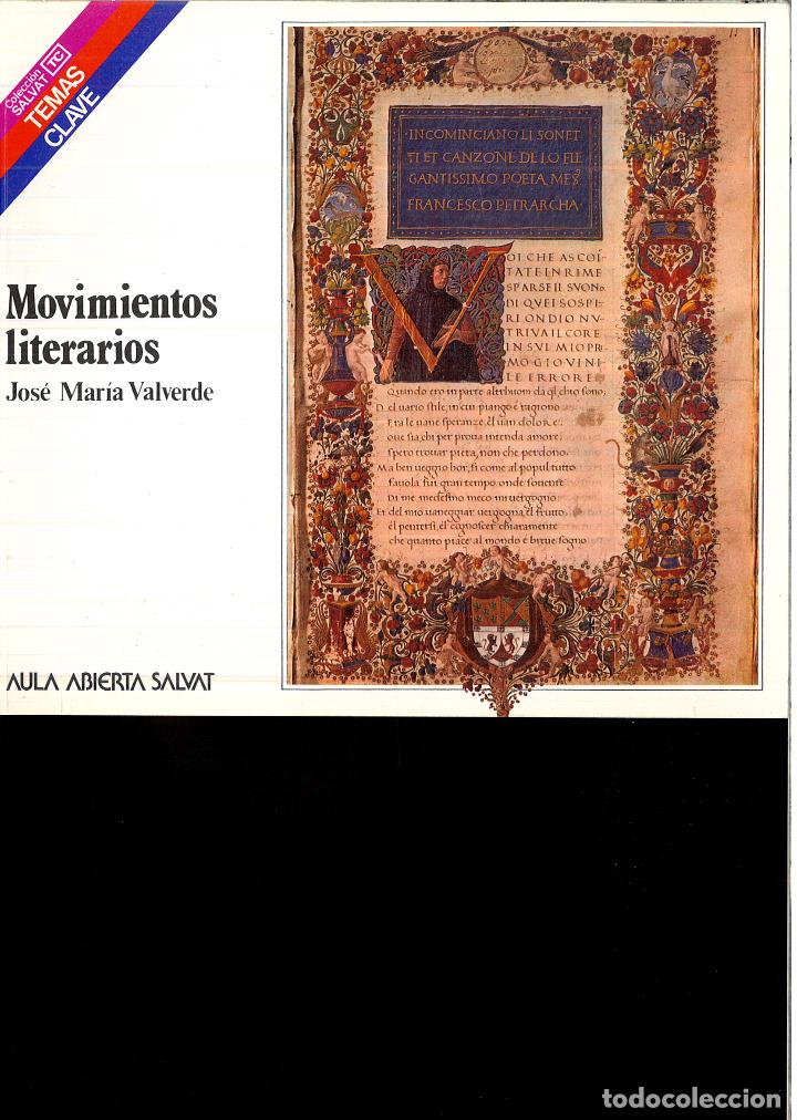 Libros: MOVIMIENTOS LITERARIOS - JOSE MARIA VALVERDE - Foto 1
