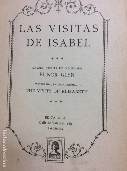 Livros em segunda m&atilde;o: Las visitas de Isabel Elinor Glyn