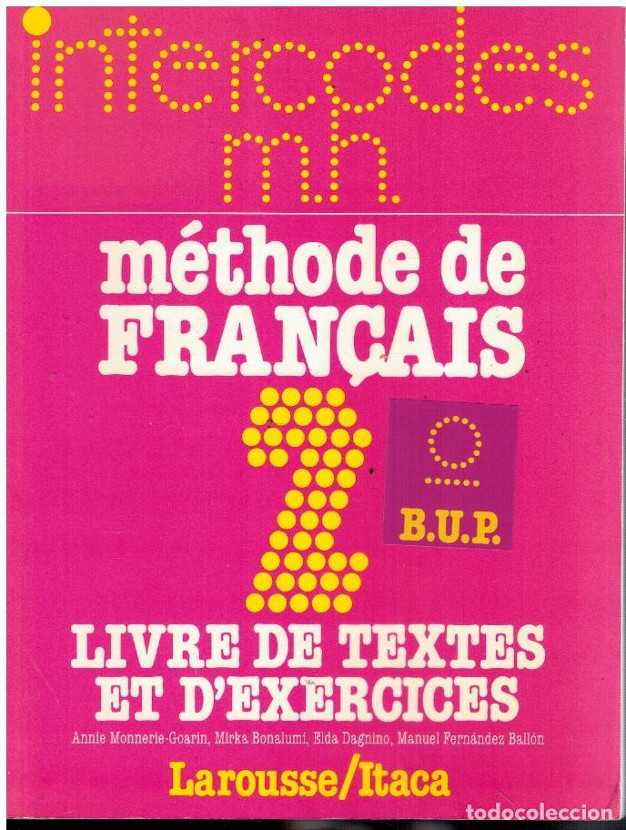 Libros: INTERCODES M. H. M&Eacute;THODE DE FRAN&Ccedil;AIS. 2. LIVRE DE TEXTES ET D&acute;EXERCICES. - Foto 1