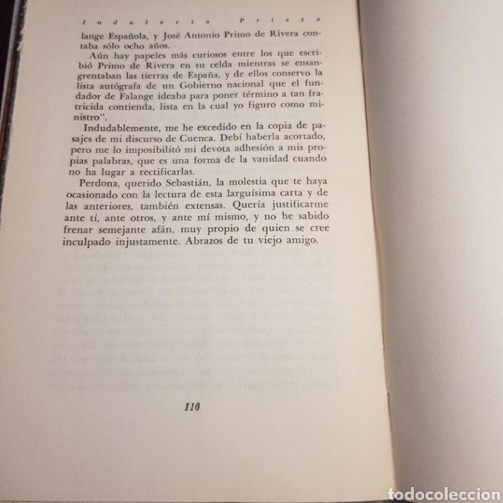 Libros: CARTAS A UN ESCULTOR 1961 INDALECIO PRIETO - ED. LOSADA - Foto 5