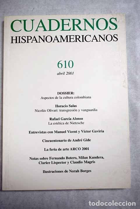 Libros: Cuadernos Hispanoamericanos, A&ntilde;o 2001, n&ordm; 610:: Colombia - Foto 1