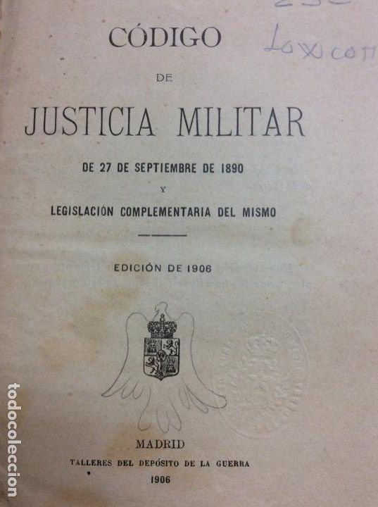 Libros: C&oacute;digo de justicia militar - Foto 1