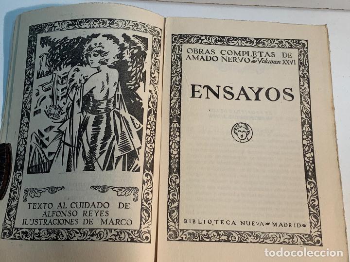 Libros: ENSAYOS 1928 NERVO AMADO 1928 - Foto 2