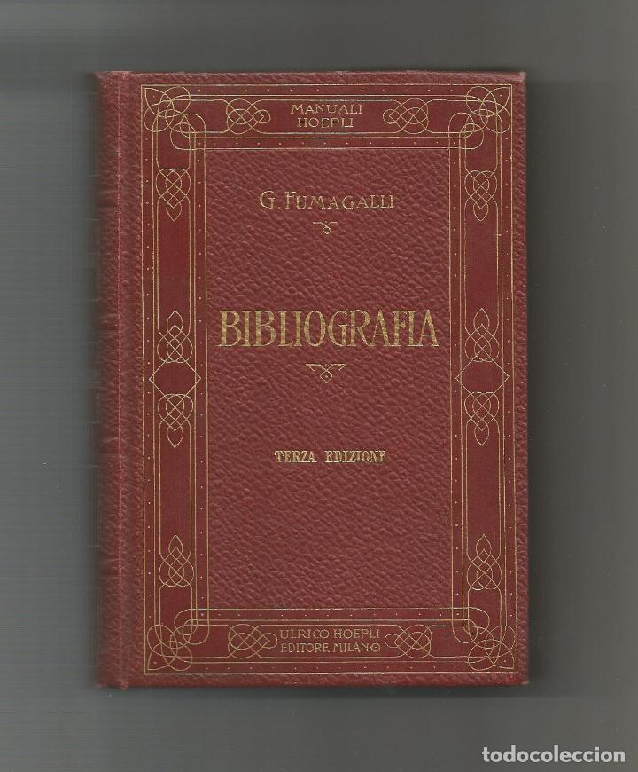 Libros: Bibliografia. - FUMAGALLI, Giuseppe: - Foto 1
