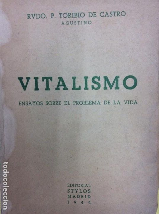Livres: Vitalismo ensayos sobre el problema de la vi
