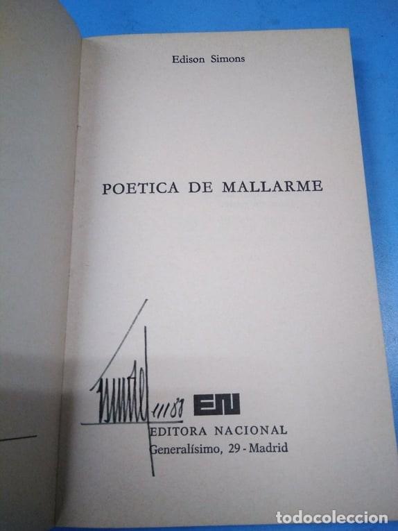 Libros: Po&eacute;tica de mallarm&eacute;. Edison Simons. Editora Nacional 1977 - Foto 2