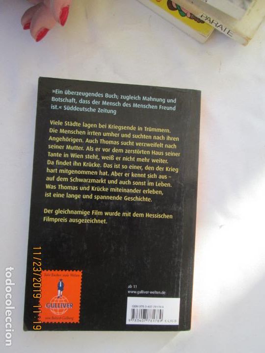 Libros: KR&Uuml;CKE - PETER H&Auml;RTLING - BELTZ & GELBERG 1994. - Foto 2