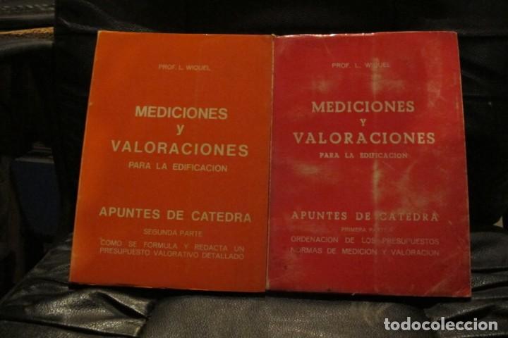 Libri di seconda mano: MEDICIONES Y VALORACIONES PARA LE EDIFICACION. PROF L. WIQUEL.