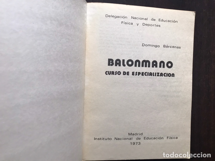 Libros: Balonmano. Domingo B&aacute;rcenas. - Foto 3