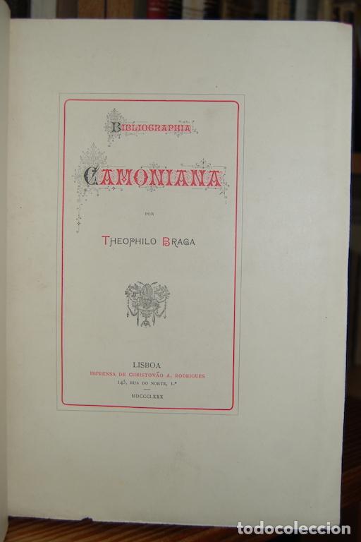 Libros: BIBLIOGRAPHIA CAMONIANA - BRAGA, Theophilo - Foto 1