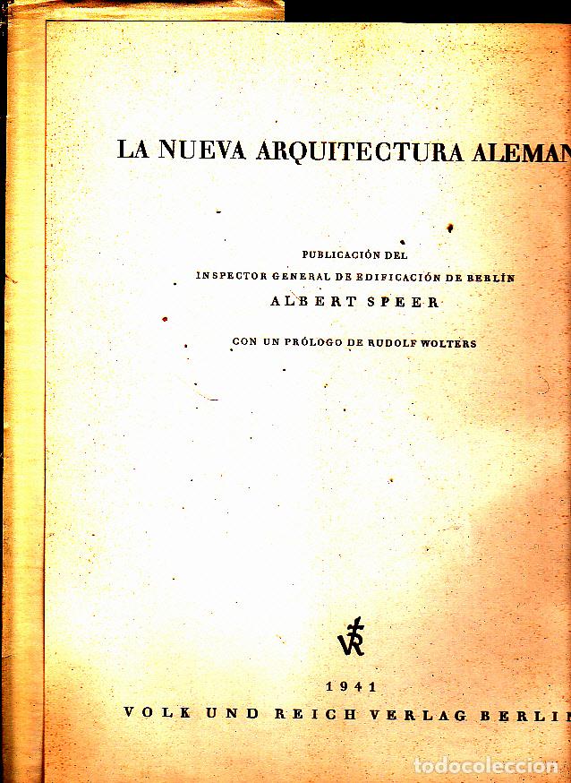 Libros: LA NUEVA ARQUITECTURA ALEMANA. - SPEER, Albert. - Foto 2