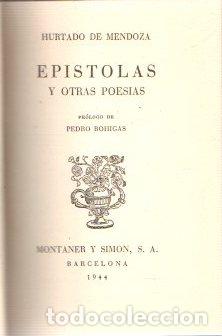 Libri di seconda mano: Epistolas y otras poes&iacute;as - Mendoza, Hurtado de